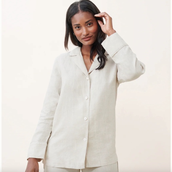 NWT Jenni Kayne Breeze Pajama Top in Natural - Picture 1 of 1